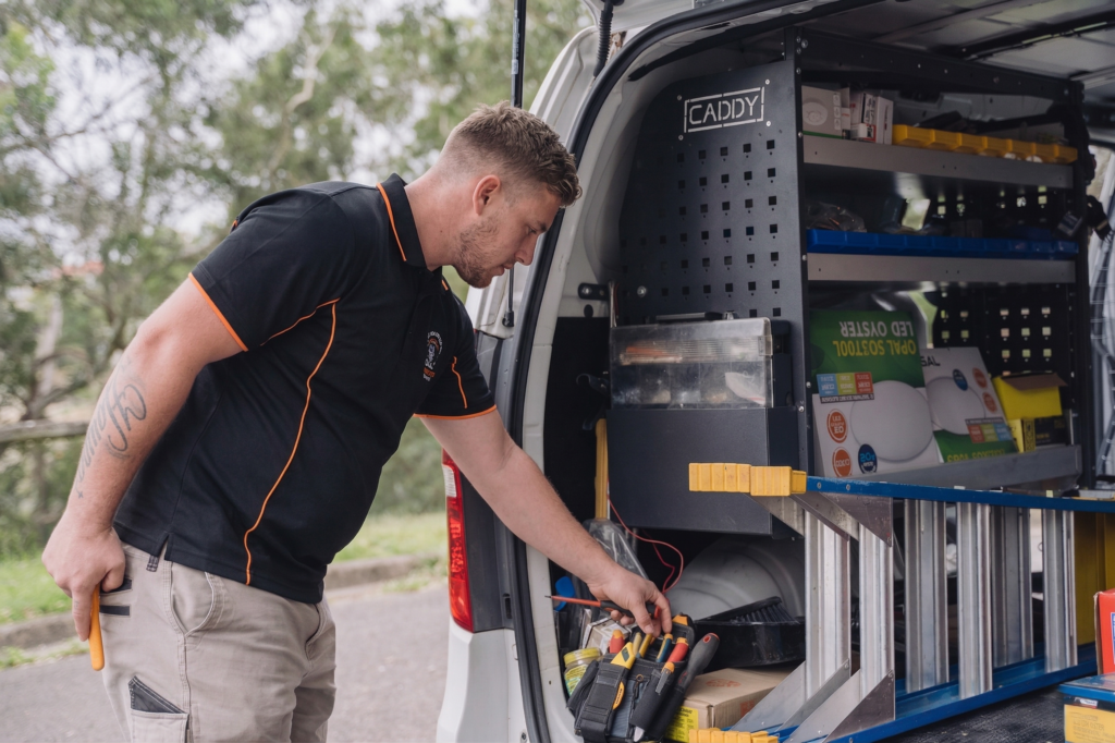 Licensed Mona Vale electrician working on a residential job
